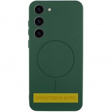 Чохол Silicone Cover Lakshmi Full Camera (AA) with MagFit для Motorola Moto G75 5G  Зелений / Dark green - 00000078231_2