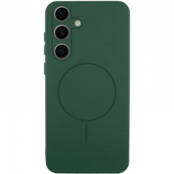 Чохол Silicone Cover Lakshmi Full Camera (AA) with Magnetic Fit для Samsung Galaxy A57 5G  Зелений / Dark green - 00000086365_2