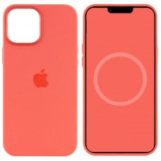 Чохол Silicone case (AAA) with Magsafe and Animation для Apple iPhone 12 Pro Max (6.7")  Помаранчевий / Pink citrus - 00000042952_12
