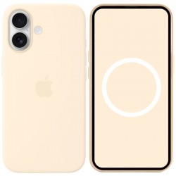 Чохол Silicone case (AAA) with Magsafe and Animation для Apple iPhone 17 (6.3")  Vanilla - 00000081568_19