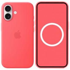 Чохол Silicone case (AAA) with Magsafe and Animation для Apple iPhone 17 (6.3")  Bright Guava - 00000081568_17