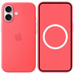 Чохол Silicone case (AAA) with Magsafe and Animation для Apple iPhone 17 (6.3")  Bright Guava - 00000081568_17