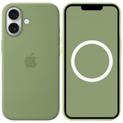 Чохол Silicone case (AAA) with Magsafe and Animation для Apple iPhone 17 (6.3")  Light Moss - 00000081568_15