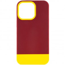 Чохол TPU+PC Bichromatic для Apple iPhone 13 Pro (6.1")  Brown burgundy / Yellow - 00000054811_7