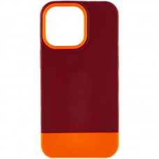Чохол TPU+PC Bichromatic для Apple iPhone 13 Pro Max (6.7")  Brown burgundy / Orange - 00000054809_11