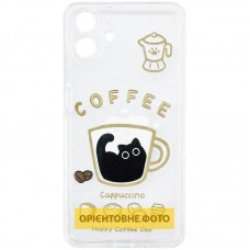 Чохол TPU Clear Joy для Samsung Galaxy A56 5G  Coffee - 00000084807_1