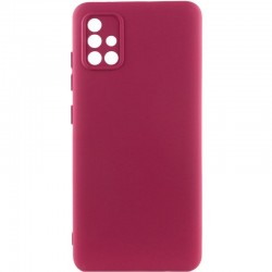 Чохол TPU GETMAN Liquid Silk Full Camera для Samsung Galaxy A51  Бордовий / Marsala - 00000073792_1