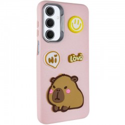 Чохол TPU Leather Toys для Samsung Galaxy S25 FE  Capybara / Pink - 00000082740_1