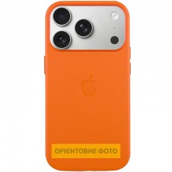 Чохол шкіряний Leather Case (AA) with MagSafe and Animation для Apple iPhone 17 Air (6.5")  Orange - 00000084664_7
