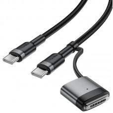 Дата кабель Acefast C22-05 2in1 Type-C to Type-C 240W/MAG3 140W (1.2m)  Black - 00000081587_1
