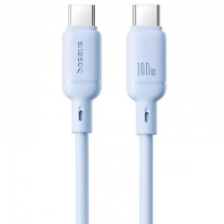 Дата кабель Baseus Silky Series OS Fast Charging Type-C to Type-C 100W (1m) (P10377704)  Galaxy Blue - 00000080560_3