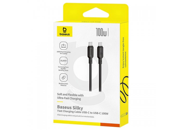 Дата кабель Baseus Silky Series OS Fast Charging Type-C to Type-C 100W (2m) (P10377704)