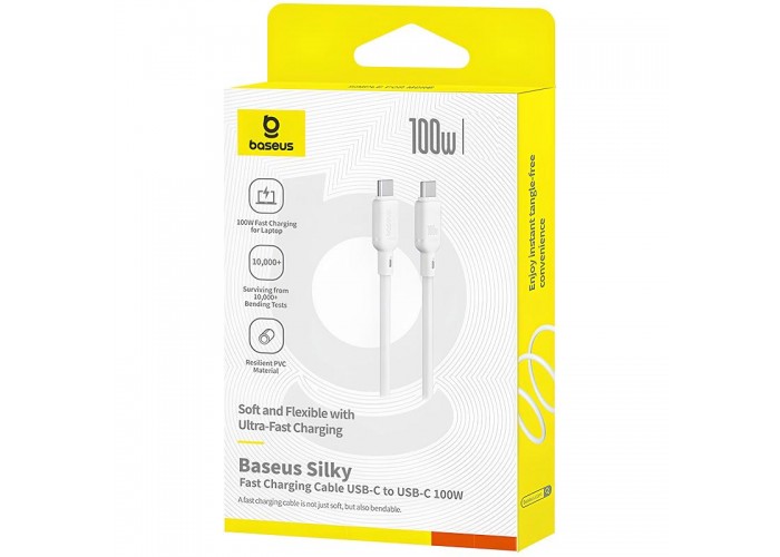 Дата кабель Baseus Silky Series OS Fast Charging Type-C to Type-C 100W (2m) (P10377704)