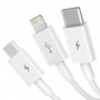 Дата кабель Baseus Superior Series USB to MicroUSB-Lightning-Type-C 3.5A (1.5m) (CAMLTYS)