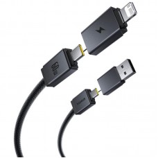 Дата кабель Baseus Versatile Two-for-Two USB/Type-C to Type-C/Lightning 60W (0.6m) (P10383000)  Cosmic Black - 00000080537_1