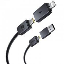 Дата кабель Baseus Versatile Two-for-Two USB/Type-C to Type-C/Lightning 60W (0.6m) (P10383000)  Cosmic Black - 00000080537_1