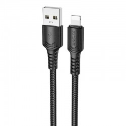 Дата кабель Borofone BX116 Certain USB to Lightning 2.4A (1m)  Black - 00000081957_1