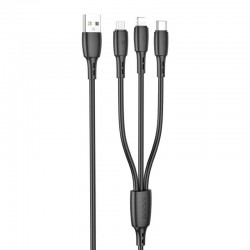 Дата кабель Borofone BX71 USB to 3in1 (1m)  Чорний - 00000056958_1