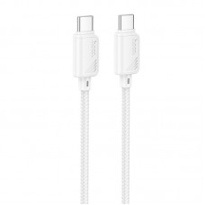 Дата кабель Hoco X113 Beneficio Type-C to Type-C 60W (1m)  White - 00000077101_3