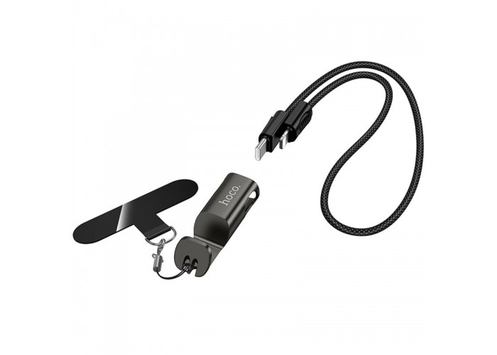 Дата кабель Hoco X126 Experto Type-C to Lightning 30W + Phone Holder & Lanyard (0.35m)