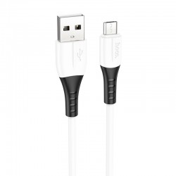 Дата кабель Hoco X82 Silicone USB to MicroUSB (1m)  White - 00000076412_1