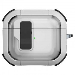 Футляр протиударний Locking Button для навушників Airpods 4  White - 00000079158_7