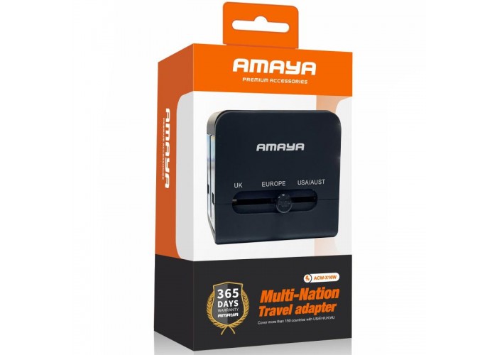 Сетевой універсальний перехідник Amaya X10W 10W + 1USB-A/1C