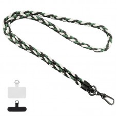 Плетенный шнурок (5мм) 120см  Dark Green / Black / White - 00000077797_7