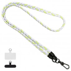 Плетенный шнурок (5мм) 120см  Light Blue / Green - 00000077797_6