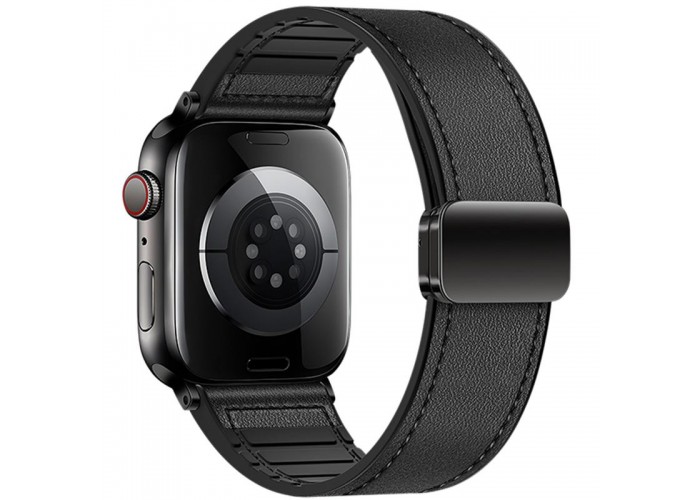 Ремінець Hoco WA34 Basic magnetic buckle silicone leather strap для Apple watch 44/45/46/49mm