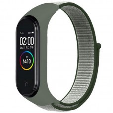 Ремінець Nylon New для Xiaomi Mi Band 3/4/5/6/7  Dark Olive / Green - 00000077678_13