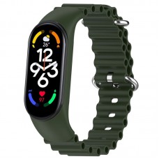 Ремінець Ocean Band для Xiaomi Mi Band 3/4/5/6/7  Зелений / Dark Olive - 00000064769_10
