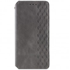 Шкіряний чохол-книжка GETMAN Cubic (PU) для Motorola Moto G17  Сірий - 00000086038_4