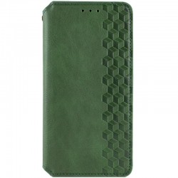 Шкіряний чохол-книжка GETMAN Cubic (PU) для Samsung Galaxy S25 FE  Зелений - 00000082630_1