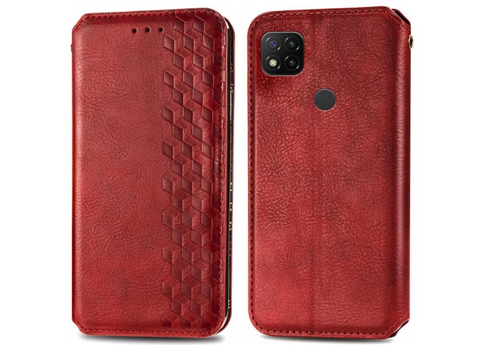 Шкіряний чохол-книжка GETMAN Cubic (PU) для Xiaomi Redmi 9C
