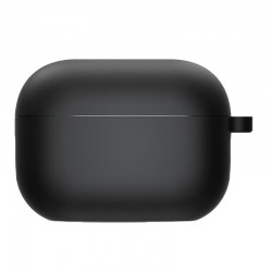 Силіконовий футляр з мікрофіброю для навушників Airpods Pro 3  Чорний / Black - 00000082130_41