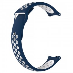 Силіконовий ремінець Active Air для Smart Watch 22mm  Midnight Blue / White - 00000085758_5