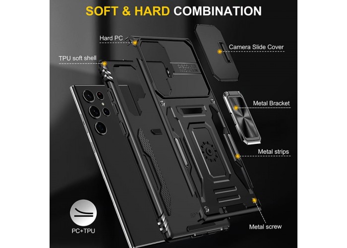 Ударостійкий чохол Camshield Army Ring для Samsung Galaxy S24 Ultra
