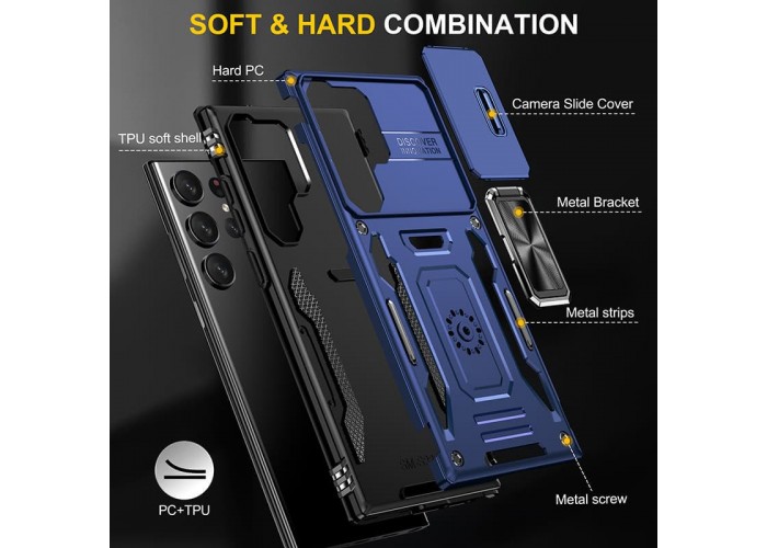 Ударостійкий чохол Camshield Army Ring для Samsung Galaxy S24 Ultra