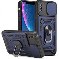 Ударостійкий чохол Camshield Serge Ring для Apple iPhone X / XS (5.8")  Синій - 00000066029_6
