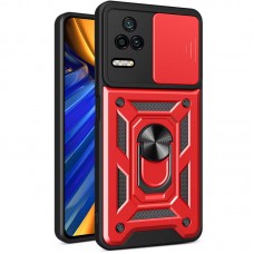 Ударостійкий чохол Camshield Serge Ring для Xiaomi Poco F4  Червоний - 00000056101_4