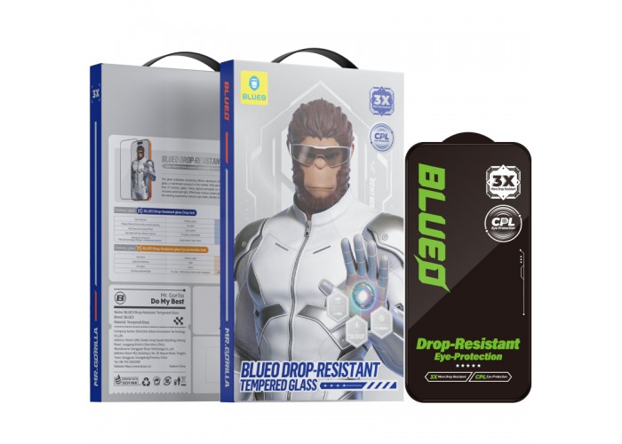 Захисне 2.5D скло Blueo Drop-Resistant (35+ KG) для Apple iPhone 17 Pro Max / 16 Pro Max 6.9