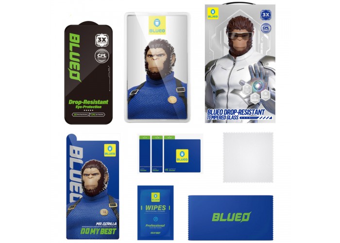 Захисне 2.5D скло Blueo Drop-Resistant (35+ KG) для Apple iPhone 17 Pro Max / 16 Pro Max 6.9