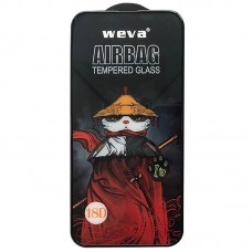Захисне 2.5D скло Weva AirBag (тех.пак) для Apple iPhone 13 / 13 Pro / 14 / 16e (6.1")  Чорний - 00000065082_1