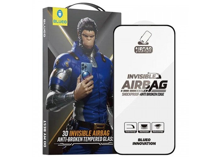 Захисне 3D скло Blueo Invisible Airbag Anti-broken для Apple iPhone 17 / 17 Pro (6.3