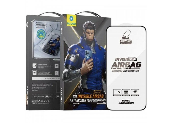 Захисне 3D скло Blueo Invisible Airbag Anti-broken для Apple iPhone 17 / 17 Pro (6.3