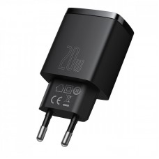 СЗУ Baseus Compact Quick Charger 20W QC+ PD (Type-C + 1USB) (CCXJ-B)  Black - 00000048312_1