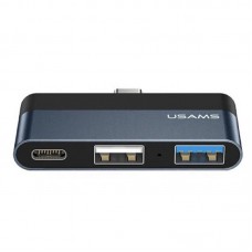 Переходник HUB Usams US-SJ490 Type-C Mini Hub (2USB port + Type-C)  Темно-серый - 00000049254_1