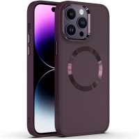 TPU чехол Bonbon Metal Style with MagSafe для Apple iPhone 12 Pro / 12 (6.1")  Бордовый / Plum - 00000064352_2