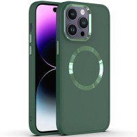 TPU чехол Bonbon Metal Style with MagSafe для Apple iPhone 12 Pro / 12 (6.1")  Зеленый / Pine green - 00000064352_5